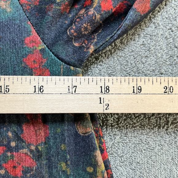 Natural Life‎ Lottie Maxi Dress Women Small Blue Watercolor Floral Midi Boho NEW - Picture 10 of 10